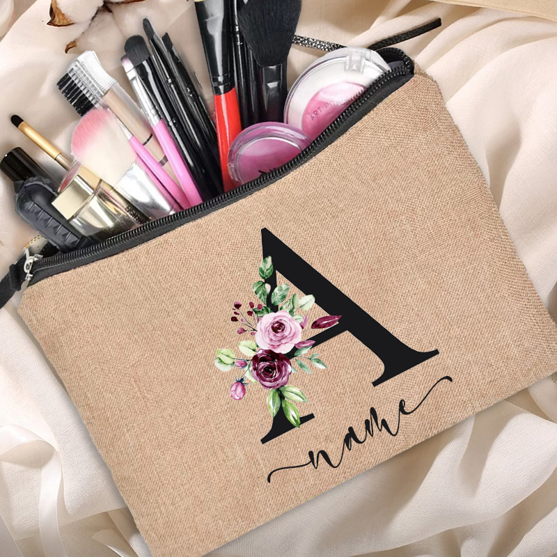 Beauty Makeup Names - Tas rias Linen sesuai pesanan, tas
