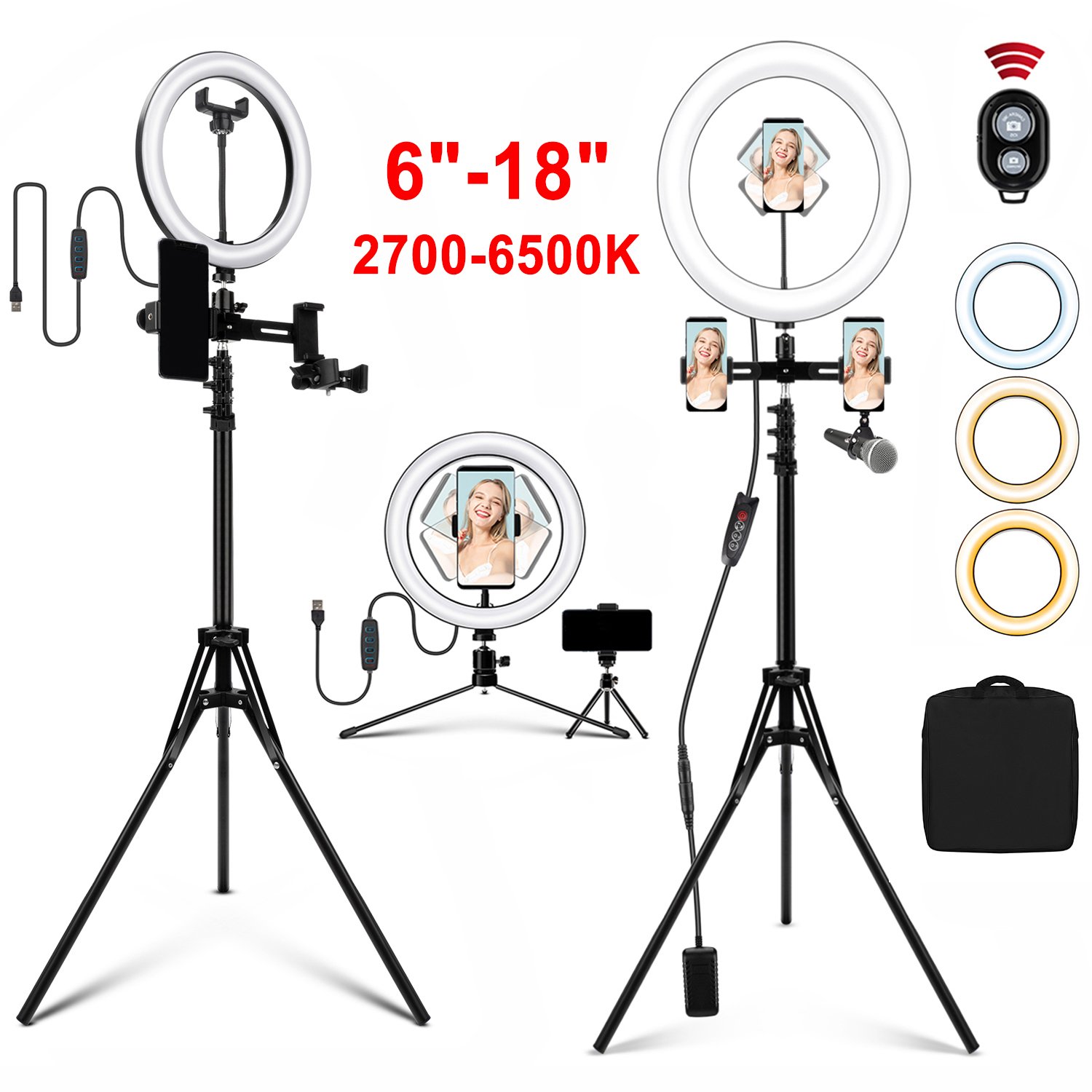 Beauty Makeup Camera - Lampu Cincin Swafoto LED dengan Kamera