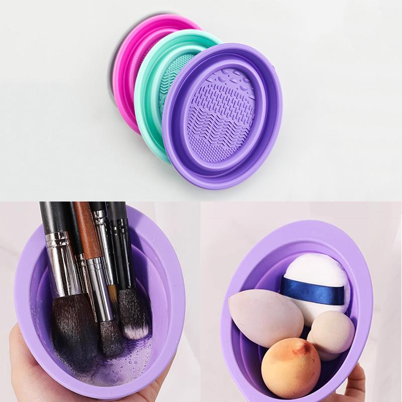 Beauty Makeup Kit - Pembersih Kuas Rias Silikon Lembut Mangkuk