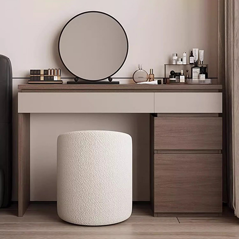 Beauty Without Makeup - Meja Rias Kayu Modern dengan Rak,
