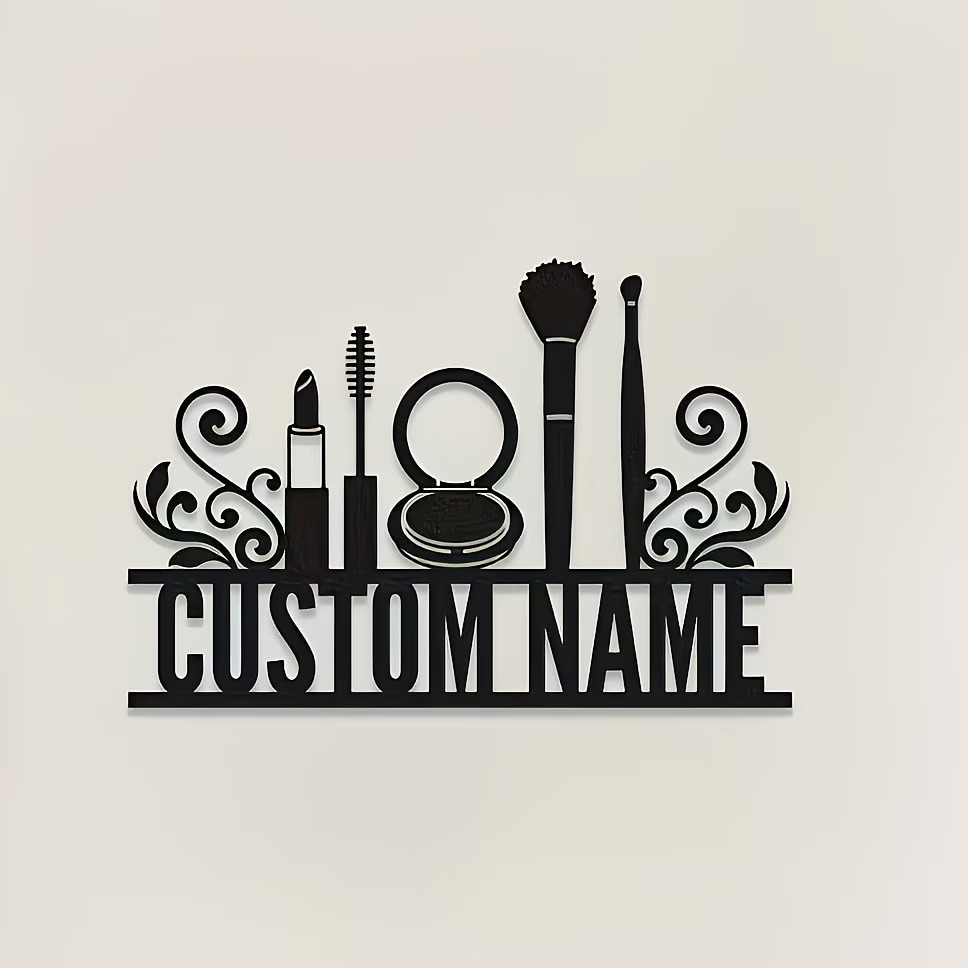 Beauty Makeup Names - Dekorasi Dinding Logam Personal untuk Penata