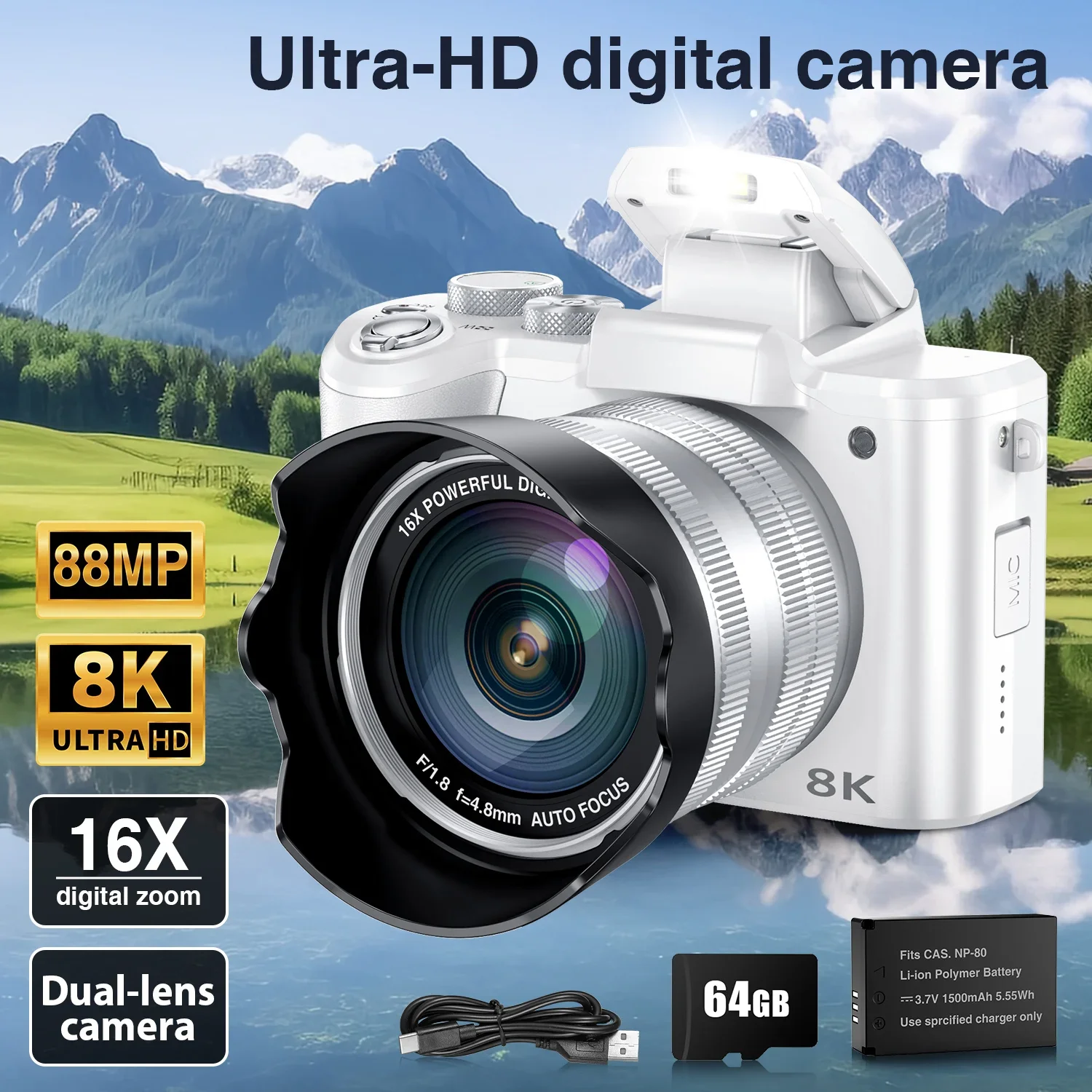 Beauty Makeup Camera - Kamera Digital Selfie 8K untuk Fotografi