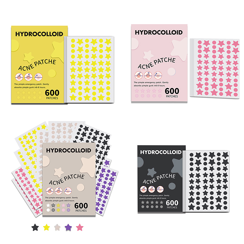 Makeup And Beauty - 600Pcs/set Plester Jerawat Bintang Warna-warni Tak