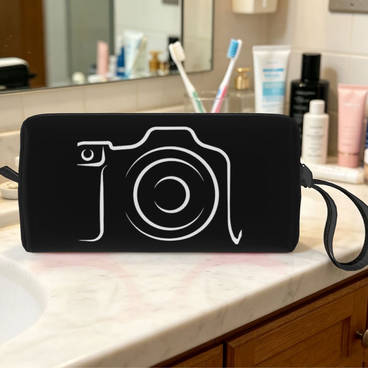 Beauty Makeup Camera - Tas Kosmetik Organizer Perlengkapan Mandi Wanita,