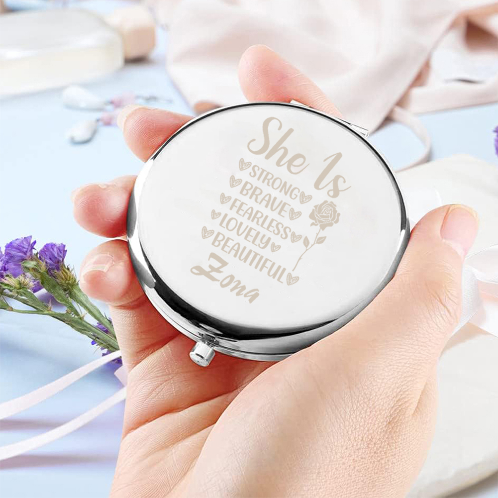 Beauty Makeup Names - 1pc Cermin Rias Abstrak Dia YANG