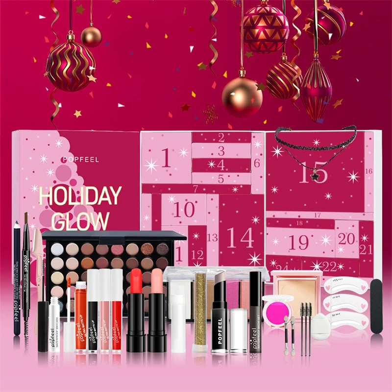 Beauty Makeup School - Set Rias Wajah Natal Countdown 24-Piece,