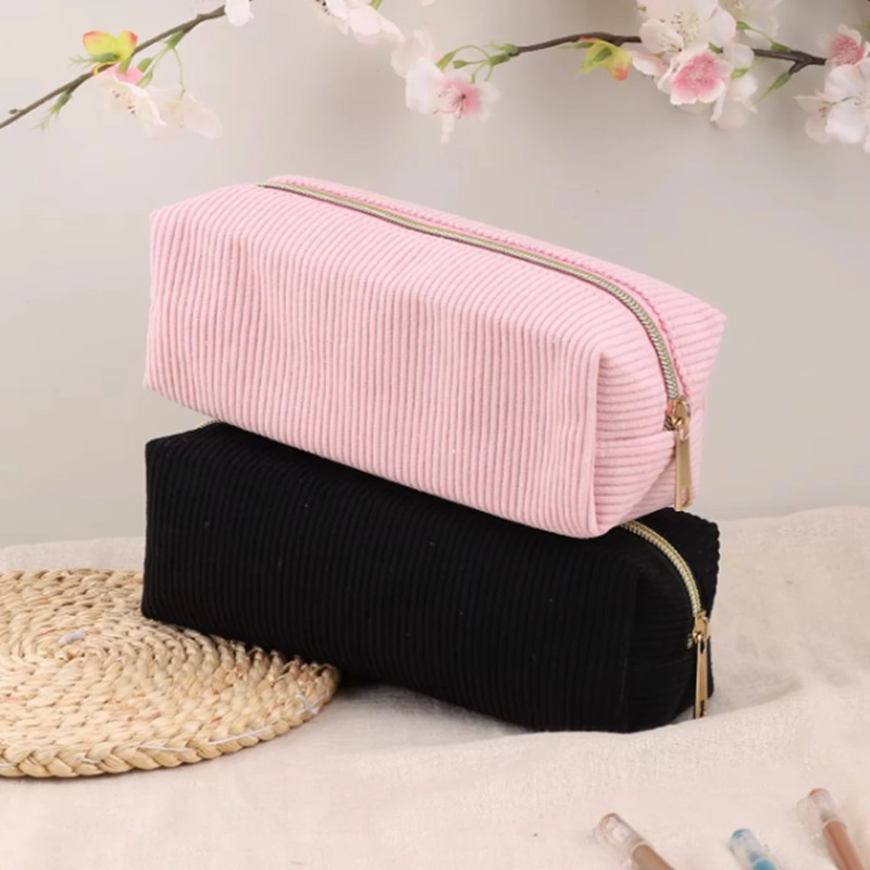 Tas Makeup Corduroy Portabel K - Beauty Makeup School ulasan dan harga