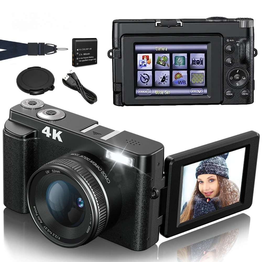 Kamera Vlogging Kompak 4K 48MP - Beauty Makeup Camera ulasan dan harga