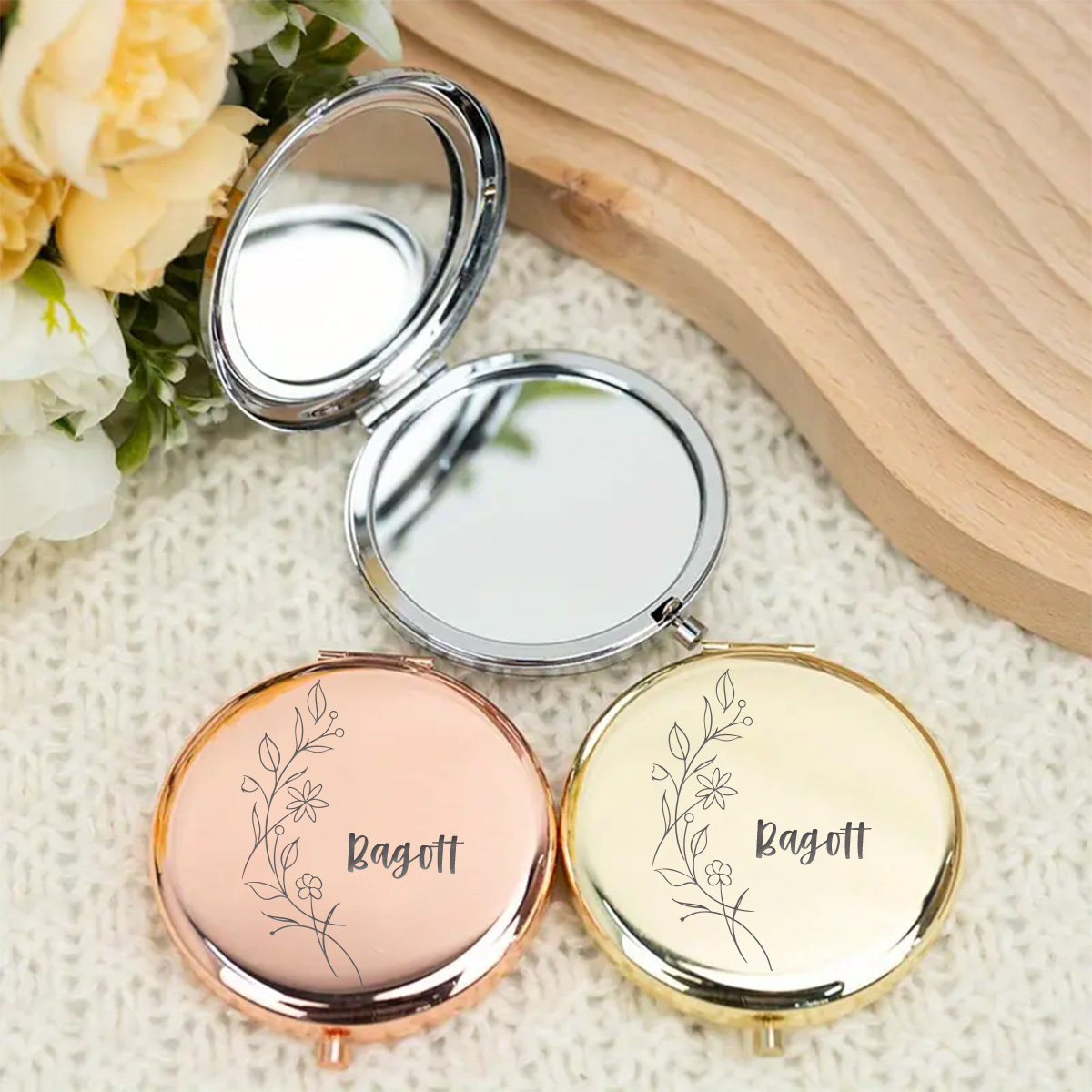1 Buah Cermin Rias Nama Kustom - Beauty Makeup Names ulasan dan harga