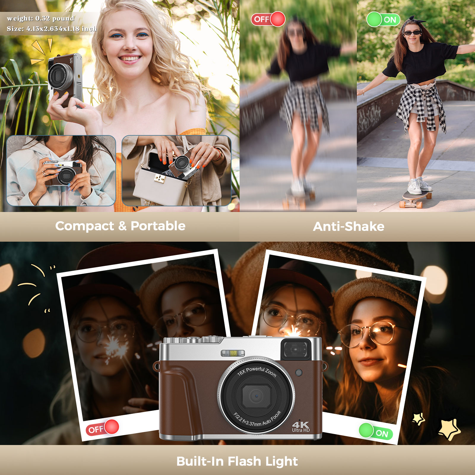 Kamera Digital 9PC 4K, 48MP Vl - Beauty Makeup Camera ulasan dan harga