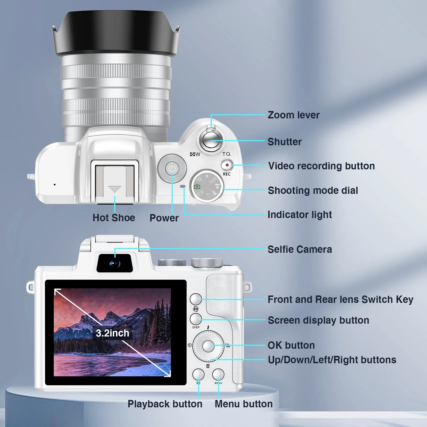 Kamera Digital Selfie 8K untuk - Beauty Makeup Camera ulasan dan harga