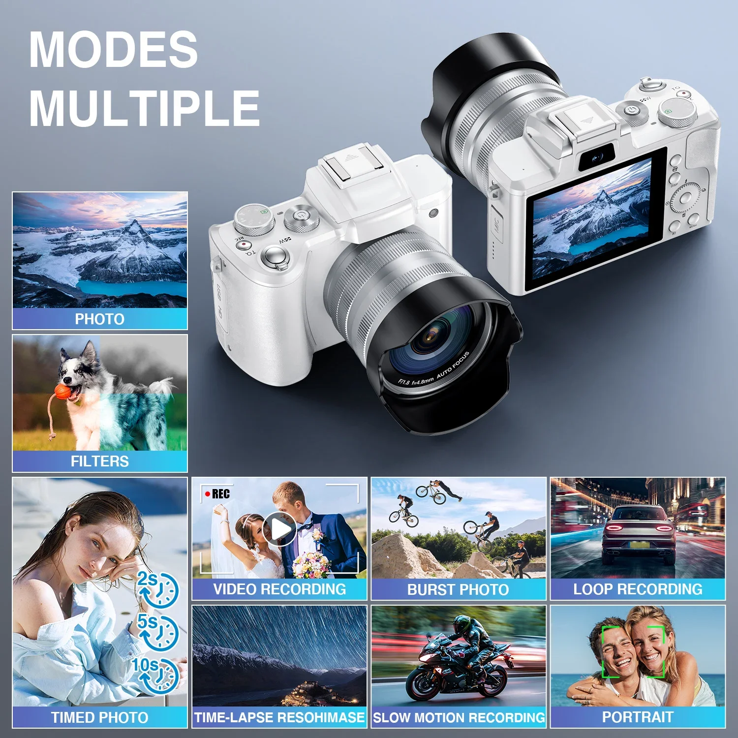 Kamera Digital Selfie 8K untuk - Beauty Makeup Camera ulasan dan harga
