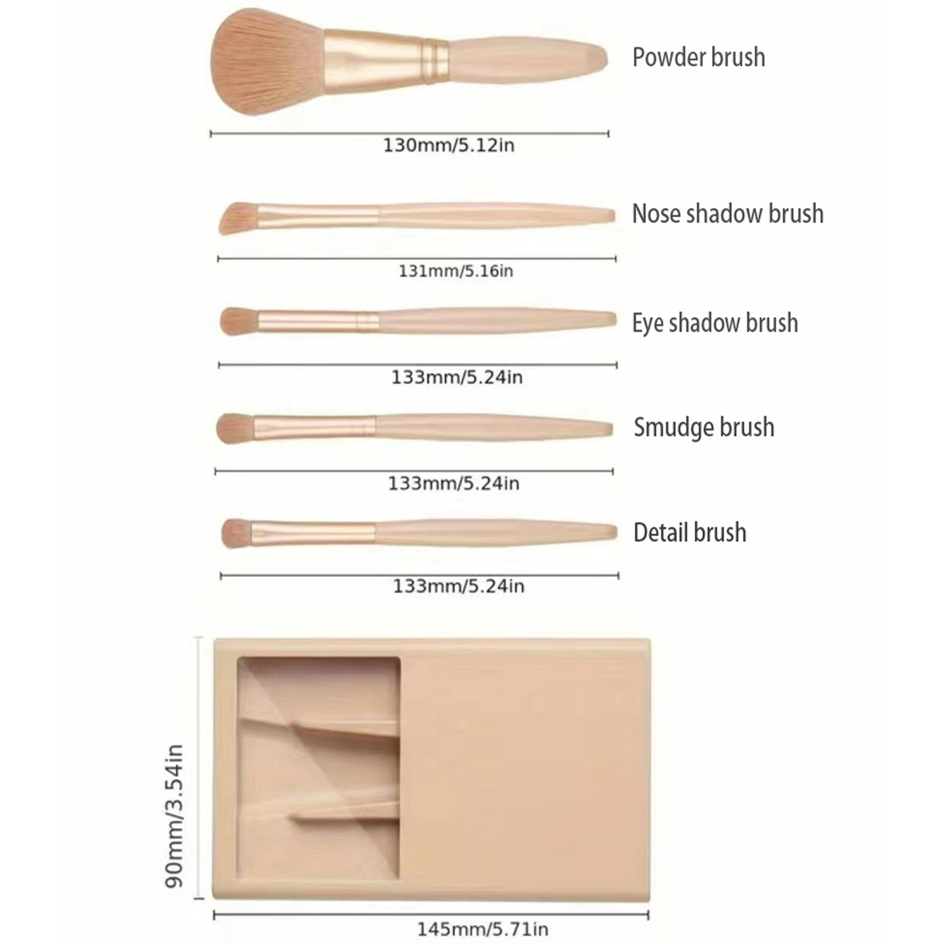 5 Buah Kit Kuas Kosmetik denga - Beauty Makeup Organizer ulasan dan harga