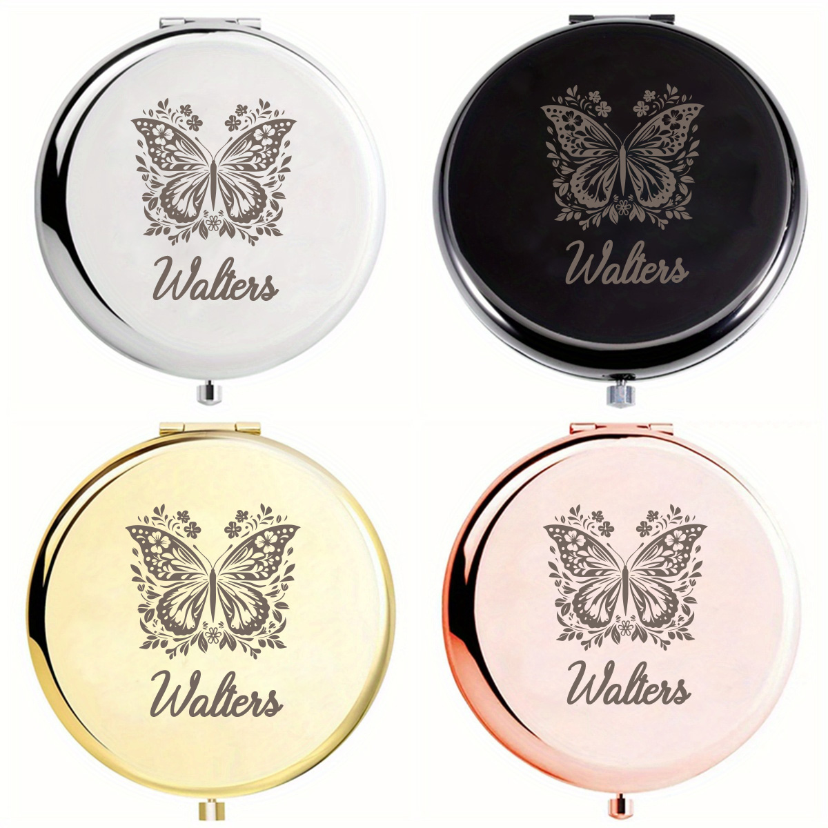 1 Buah Cermin Nama Kustom Kupu - Beauty Makeup Names ulasan dan harga