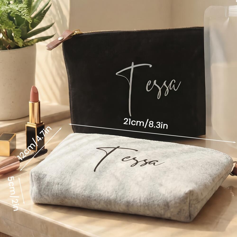 Tas Kosmetik Beludru dengan Na - Beauty Makeup Names ulasan dan harga