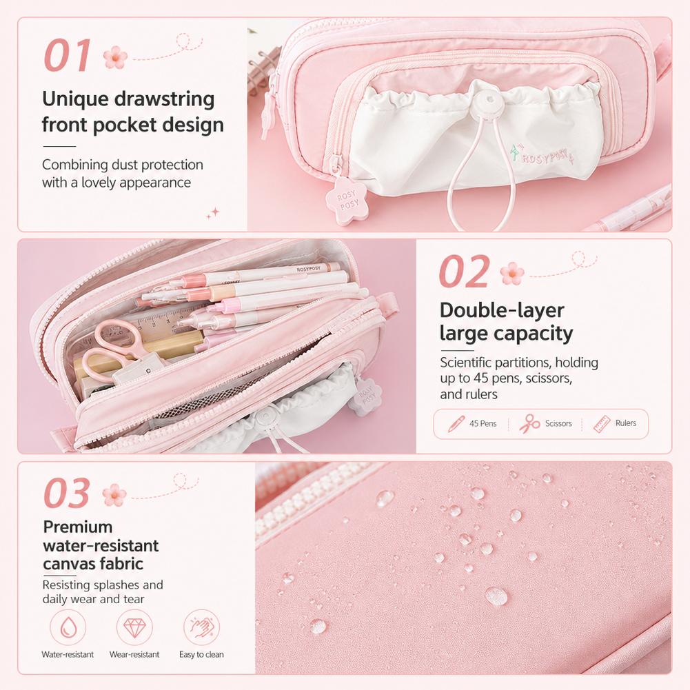 Tas Pensil dengan Tali Serut,  - Beauty Makeup School ulasan dan harga